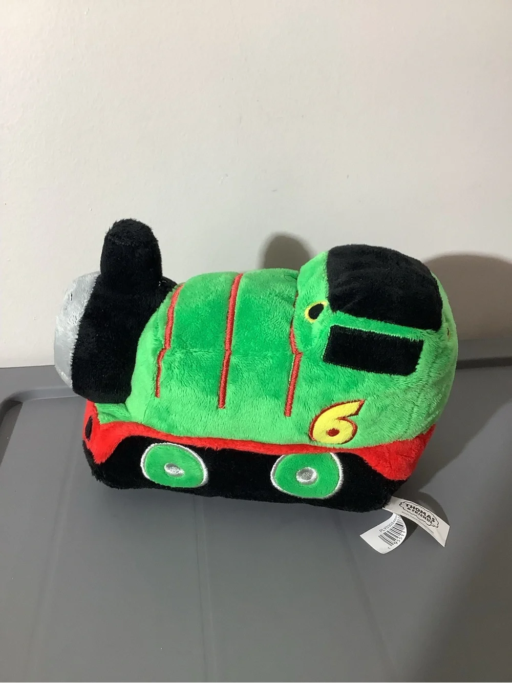 Thomas and Friends Green Number 6 Plush Train Toy - Soft Kids Stuffed Engine